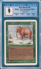 War Mammoth Unlimited MINT Green Common Graded CGC 9 CARD (3789605049) ABUGames