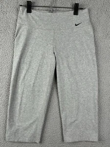 Nike Dri-Fit Yoga Pant Women's S Straight Leg Capri Gray - Picture 1 of 10