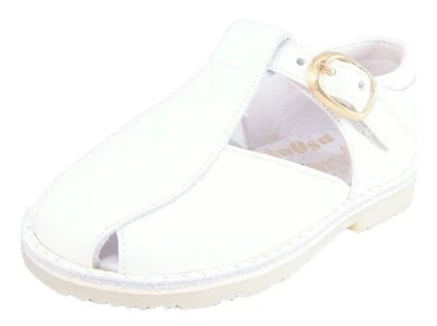 DE OSU -Spain -Girls White Patent Leather European Shoes/Sandals -European - Image 1 of 4