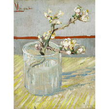 Vincent Van Gogh Sprig Of Flowering Almond In A Glass Canvas Art Print Poster