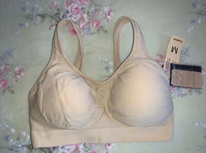 Truekind Women's Daily Comfort Wirefree Bra Size Medium Beige  NWT - Picture 1 of 5