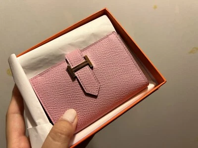 Cartera para tarjetas Hermes Pink Bearn Foto 1 de 4