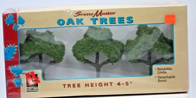 Life Like SceneMaster Oak Trees 4" to 5" Tall Item No. 1979 • Pack of 3 • Sealed - Image 1 of 4