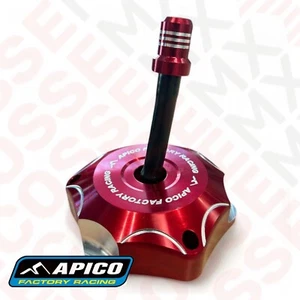 SUZUKI RM85 RM125 RM250 APICO ALLOY RED FUEL TANK CAP 2001-2008 - Picture 1 of 3