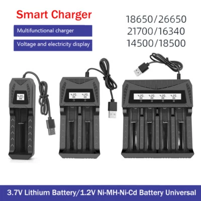Battery Charger w/ Display for 3.7-4.2V Lithium Battery NI-MH AA/AAA 21700/18650 - Image 1 of 4