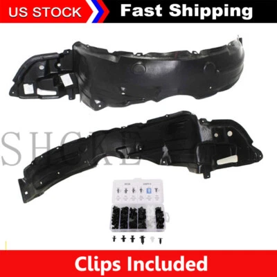 Fender Liner Set w/Clips For 2009-2010 Toyota Corolla Front Driver & Passenger - Imagem 1 de 4