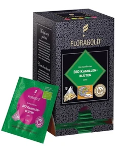 Floragold Bio Kamillenblüten ganz, 15er Pyramidenbeutel - Bild 1 von 1