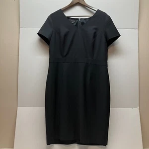 NWT Talbots Womens Luxe Wool Blend Fully Lined Black Sheath Dress Size 16 - Picture 1 of 6