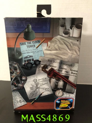 NECA Doc Brown 7 inch Action Figure - Back to the Future 35th Anniversary NEW Cover