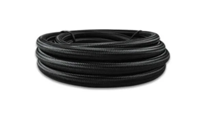 Vibrant -6 AN Black Nylon Braided Flex Hose with PTFE Liner - 5ft Long 18986 - Image 1 of 4