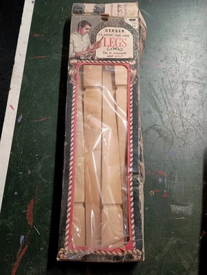 Vtg GERBER Classic Square Wooden Legs Kit 12" Replacement Table Mid Century New - Image 1 of 4