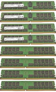 256GB Micron 8x32GB 2Rx4 PC4-2666V-RB2-12 Server RAM DDR4 MTA36ASF4G72PZ-2G6E1 - Picture 1 of 3