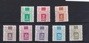 SG199) Singapore 1968-69 Postage Due set of 8, 1c to 50c SG D1-D8 CTO/fine used, - Picture 1 of 1