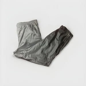 Vintage Nike Black Nylon Track Pants Mens Size 3XL Black Gray & Red Logo On Tag - Picture 1 of 9