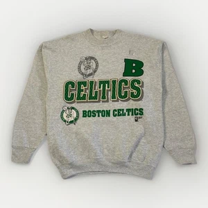Vintage 1990s Boston Celtics Fruit Of The Loom Crewneck Sweatshirt L Neu - Bild 1 von 9