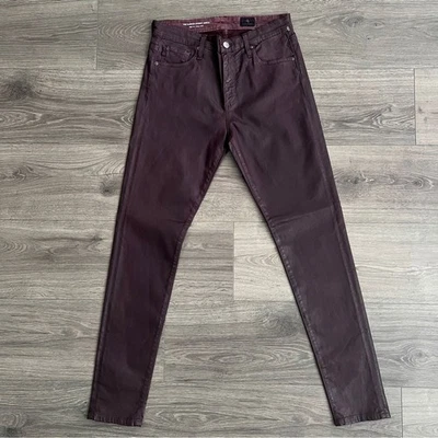 Pantalones de imitación de cuero Farrah ADRIANO GOLDSCHMIED talla 27 Merlot ciruela púrpura grunge Foto 1 de 4