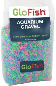 GloFish Aquarium Gravel, Pink/Green/Blue Fluorescent, 5-Pound, Bag...