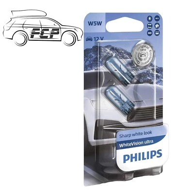 Philips WhiteVision ultra индикатор автомобильные лампы 12961WVUB2 W5W 12V 5W новый - Изображение 1 из 3