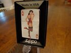 ACE OF HEARTS PINUP GIRL HIGH POLISH CHROME ZIPPO LIGHTER MINT IN BOX