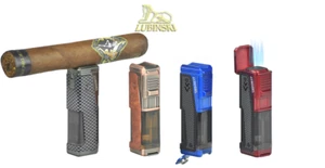 ACCENDINO SIGARI LUBINSKI - mod. GALAXY (4 Jet Flame +PoggiaSigaro + Forasigaro) - Foto 1 di 5