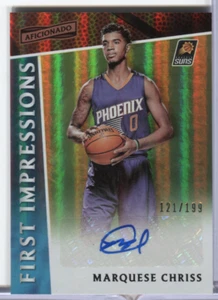 Marquese Chriss Suns Primeras Impresiones Firmado 121/199 Nº3 Panini 032420DBCD - Imagen 1 de 2