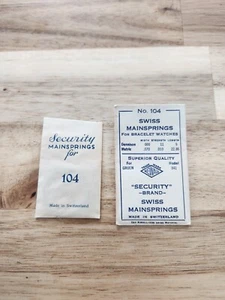 SMS Co. Swiss Mainspring No. #104 for Bracelet Watches, 70 10 22.86 - Picture 1 of 3