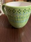 Clay Art Stoneware Green On Green Coffee Mug