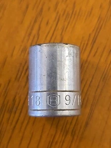 Bonney 9/16" X 3/8" Socket 6 Point B Shield ZTH18 Ratchet Tool USA. R50 - Picture 1 of 6