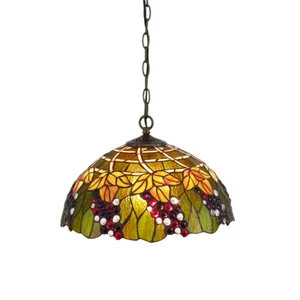 Hochwertige Echtglas Tiffany Stil Deckenleuchte Corina Deckenlampe Hängeleuchte - Bild 1 von 10