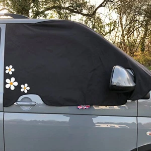NEW VW T5 black out blind Deluxe window screen cover wrap printed design Daisy - Picture 1 of 4