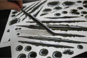 Abnehmbare 3D lustige Einschussloch Auto Aufkleber Motorrad Scratch Aufkleber - Bild 1 von 4