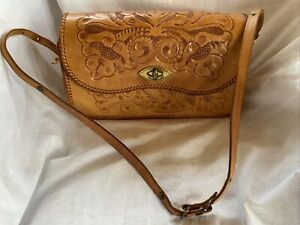 Vintage Meeker Co. Western Hand Tooled Leather Purse