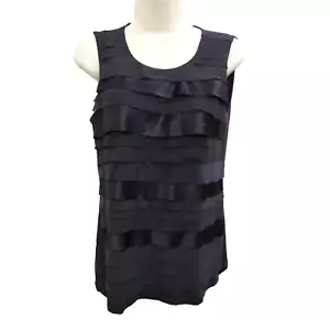 Ann Taylor Womens Top Shirt Blouse S Purple Sleeveless Round Neck Casual Pullove - Picture 1 of 9