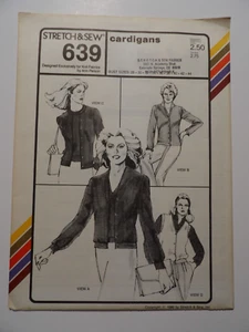 Stretch & Sew 639 Cardigans- Bust Size 28-44 UNCUT by Ann Person - Picture 1 of 3