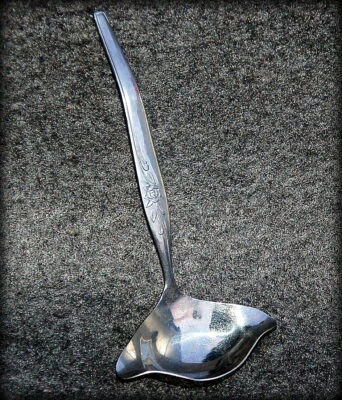 Stainless Steel GRAVY LADLE ~ Island Queen ~ Rose Handle Sauce Ladle - Image 1 of 4