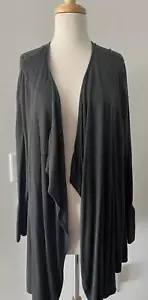 STYLE & CO Ladies XL Knit Drape Front Cardigan Sweater Gray Bell Sleeves GUC - Picture 1 of 4