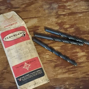 3 Vintage Cleveland High Speed 5/16 4,5" Bohrer Bits #2001 - Bild 1 von 3