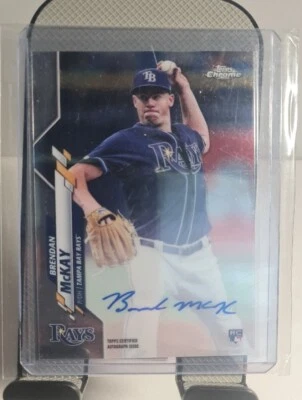 2020 Topps Chrome Autograph Auto #BM Brendan McKay Rookie RC - Image 1 of 2