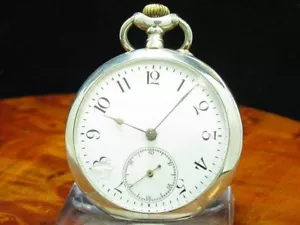 Fina Chopard & Favre 800 plata Open Face reloj de bolsillo - Imagen 1 de 9