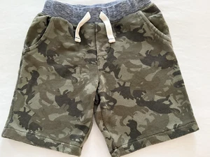 Little Boys Size 6 CARTER'S KIDS Dinosaur Camo Drawstring Pockets Terry Shorts - Picture 1 of 10
