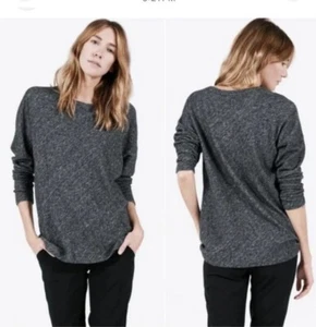Maglione Everlane misto lana grigio maglia spaziale donna pullover medio elegante - Foto 1 di 8