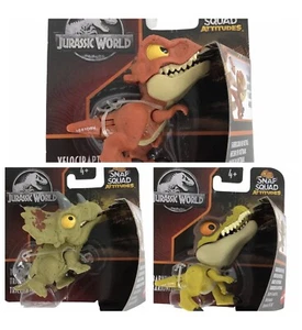 Jurassic World Snap Squad Attitudes Baryonyx Velociraptor Set of 3 New Wave 2021 - Picture 1 of 9