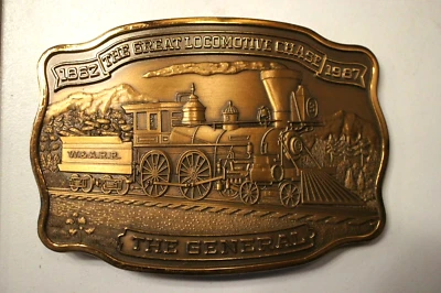 Bronce Providence Mint.  Hebilla - The Great Locomotive Chase, The General Foto 1 de 3