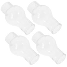 Clear Glass Oil Lamp Chimney Replacement - Set of 4-RL
