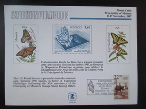 1987 MONTE CARLO Souvenir Card SCCS# PS66 Scott # SC121 Show - Bild 1 von 8