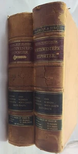 Antique 1908 1913 National Northwestern Reporter System Law Book Vol 114 & 138 - Picture 1 of 8