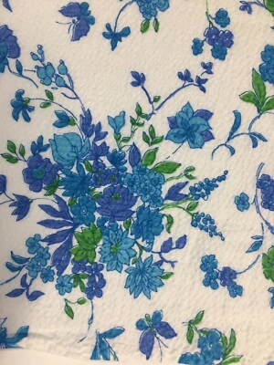 Vintage Plisse/Seersucker Fabric 88 cm wide - 2.40 metres unused Textured Fabric - Image 1 of 4