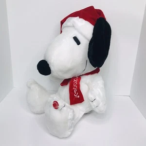 Peanuts Snoopy Musical 23” Jumbo Plush Toy Christmas Santa Hat Linus Lucy Song - Picture 1 of 8