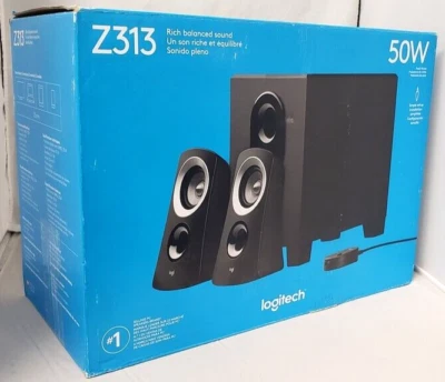 Logitech Z313 50W Kompakter Satelliten Lautsprecher & Subwoofer System Audio Computer - Bild 1 von 2