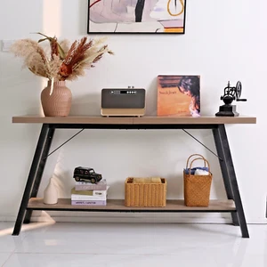 63 inch Entryway Console Table Extra Long Entryway Table w/Shelf Hign Bar Table - Picture 1 of 17